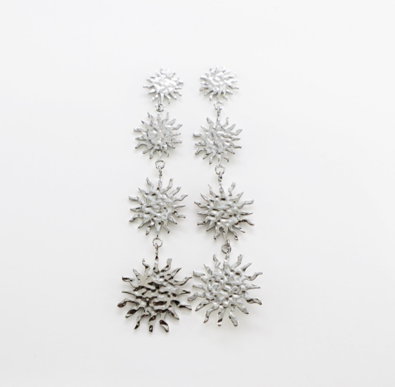 Pendientes maxi soles silver