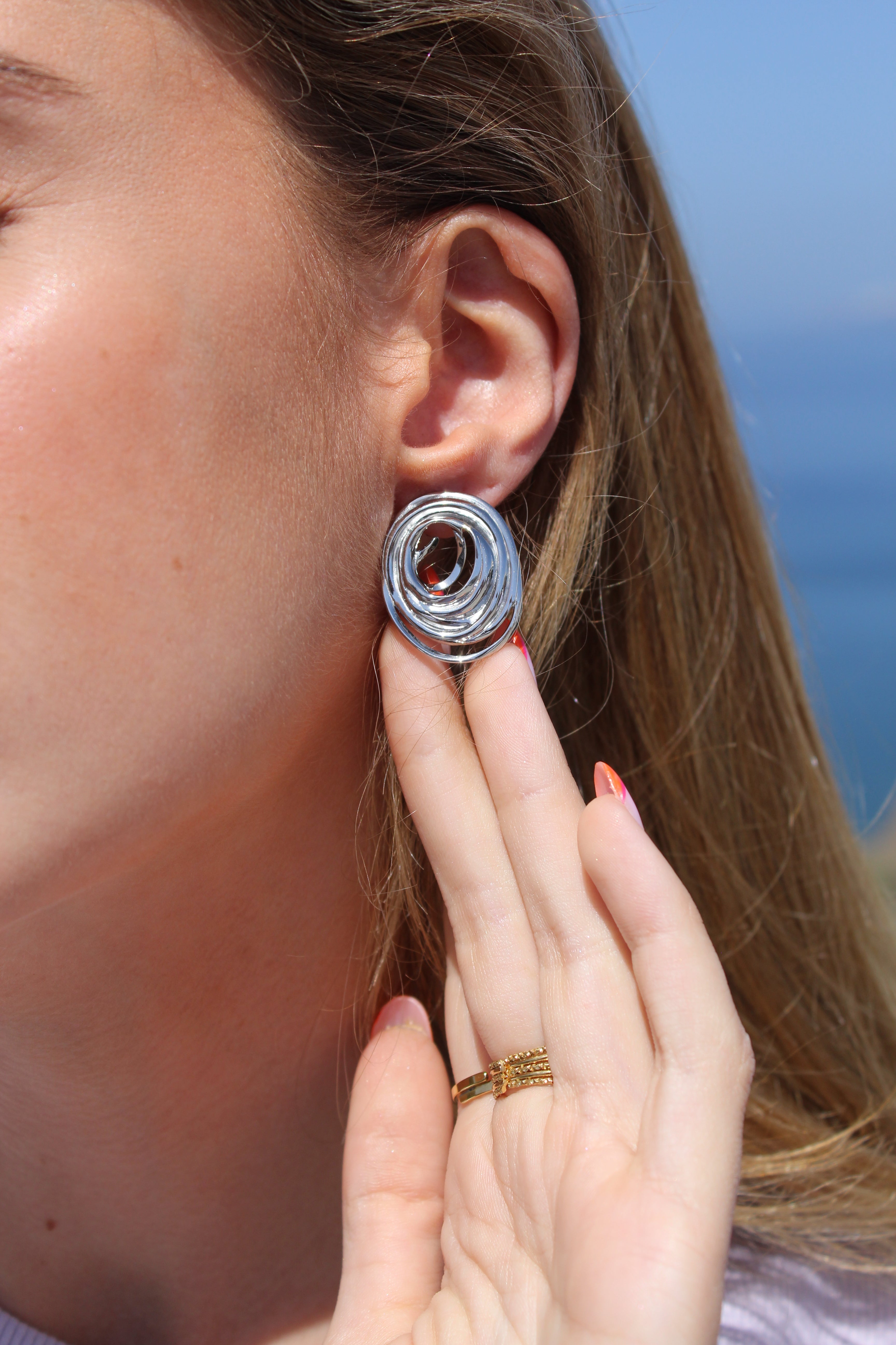 Pendientes Gea Silver