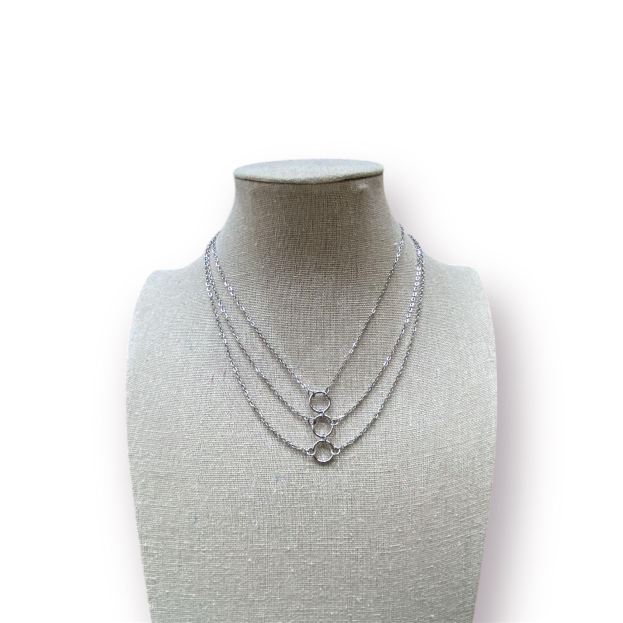 Collar Triple Cadena Silver
