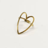 Anillo big heart gold