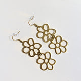 Pendientes doble flor