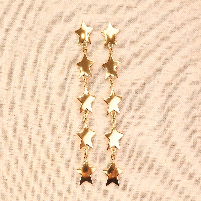 Pendientes Estrellas Gold