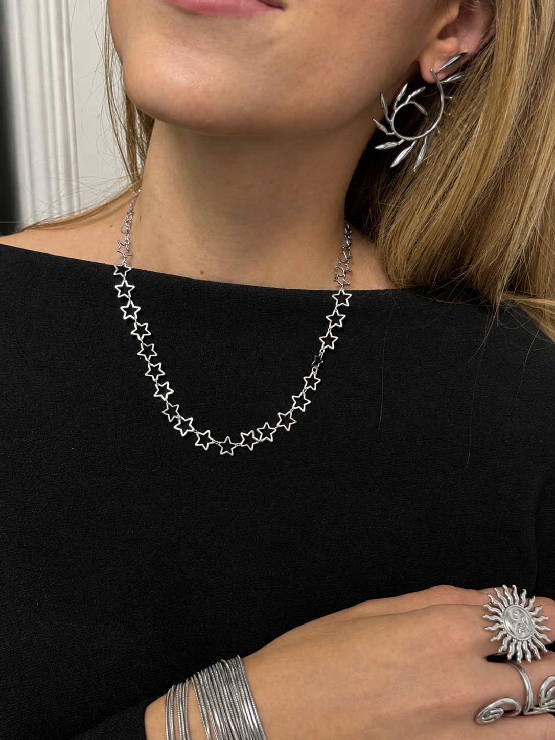 Collar Estrellas Silver